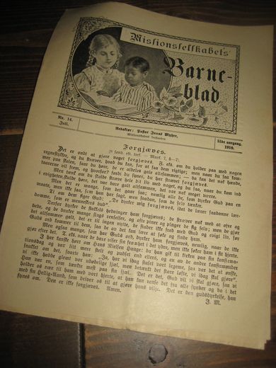 1910,nr 014, Missionsselskabets Barne blad.