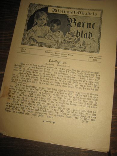 1911,nr 008, Missionsselskabets Barne blad.
