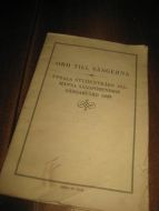 ORD TIL SÅNGARNA. 1920