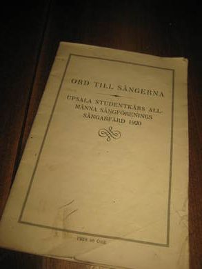 ORD TIL SÅNGARNA. 1920