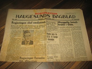 1947 nr 249 HAUGESUNDS DAGBLAD