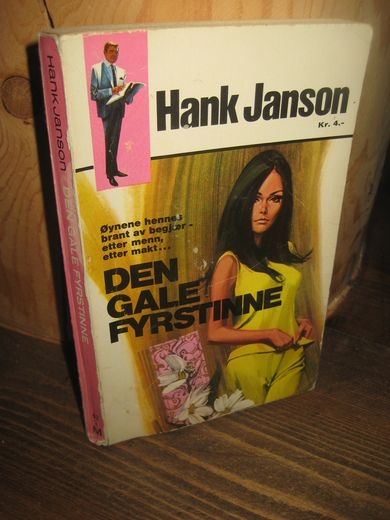 Janson Hank: DEN GALE FYRSTINNE Bok nr 92 1970