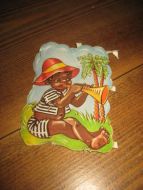 Eldre glansbilde fløytespiller 60 tallet?