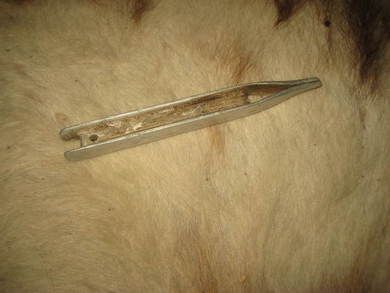 Gammelt redskap i metall for å bøte garn 20-30 tallet Ca 11 cm langt