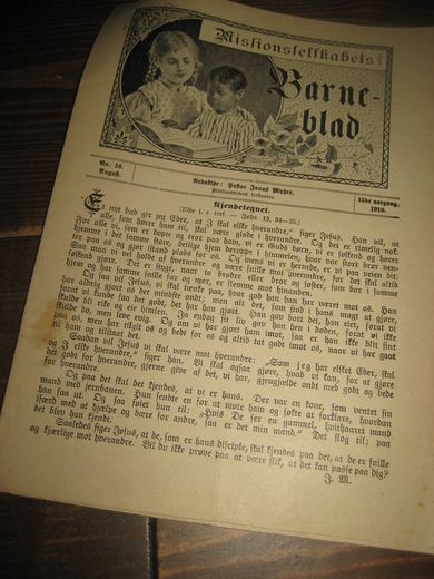 1910 nr 016 Missionsselskabets Barne blad