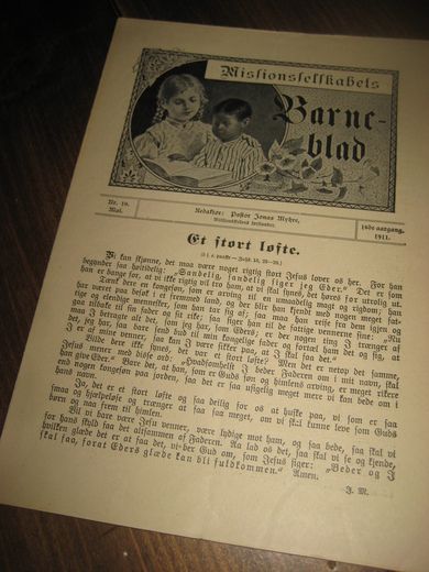 1911 nr 010 Missionsselskabets Barneblad