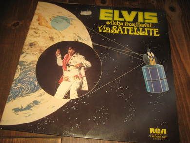 ELVIS Aloha from Hawaii via SATTELITTE RCA 2 RECORD SET STERIO SR 6089/1-2 1973