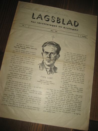 1946 nr 001 LAGSBLAD FOR IDROTTSLAGET ERVINGEN- BERGEN