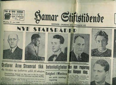 1945 nr 034 Hamar Stiftstidende