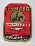 LANCER, fra TONSON PACKING CO, STAVANGER.