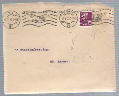 OSLO 18.1.27. Fra GUNERIUS PETTERSENS MAGASIN