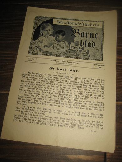1911 nr 010 Missionsselskabets Barne blad