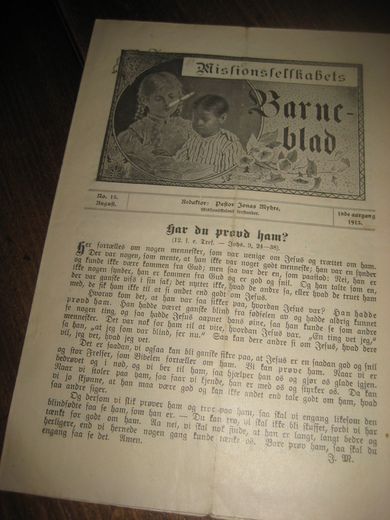 1913 nr 015 Missionsselskabets Barneblad