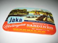 JAKA SARDINES, fra MOGENS CANNING CO, STAVANGER.