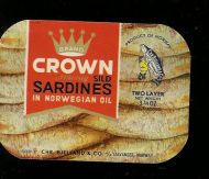 Chr. Bjelland & Co, Stavanger. CROWN SARDINES
