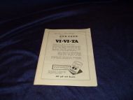 Liten salsbrosjyre for  VI VI TA  fra mai 1956.