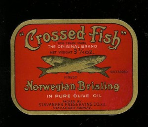Stavanger Preserving Co, Stavanger. Crossed Fish