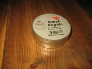 Boks uten innhold Match Kugeln 60 tallet