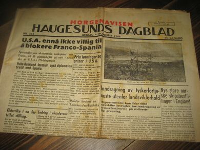 1946 nr 258 HAUGESUNDS DAGBLAD