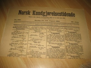 1904,nr 260, Norsk Kundgjørelsestidende.