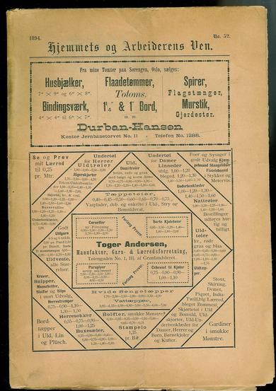 1894 nr 052 Hjemmets og Arbeidernes Ven