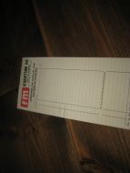 Notatliste fra KVANTUM, Ulsenvik, 60-70 tallet? Ubrukt
