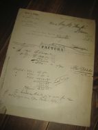 FACTURA fra Garver L Onsager Drammen 12 12 1891