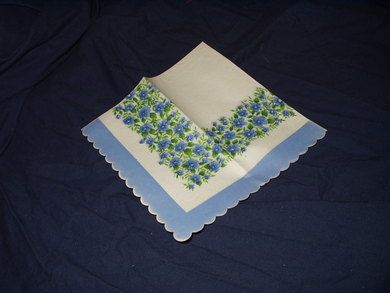 Seviett med blomstermotiv
