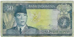 1960, 50 RUPIA, INDONESIA