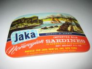 JAKA SARDINES, fra MOGENS CANNING CO, STAVANGER.