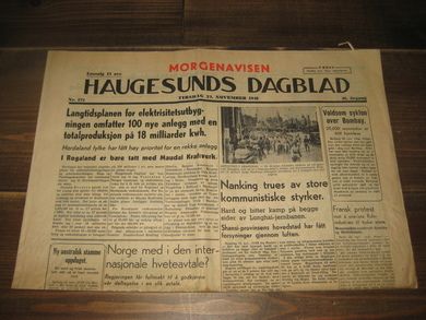 1948 nr 272 HAUGESUNDS DAGBLAD