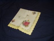 Seviett med blomstermotiv