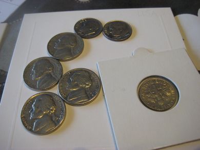 LOT FIVE CENT ONE DIME 50-60 TALLET