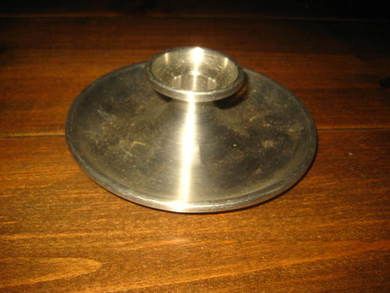 Aluminiums lysestake fra 40 tallet Ca 15 cm i diameter