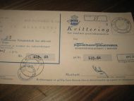 Kvitering fra Tiedemanns Tobaksfabrik for innbetaling Kr 115 64 stempla BLAKSETER 17 8 55
