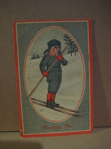 Gammelt julekort fra Stenders Forlag tidleg 1900