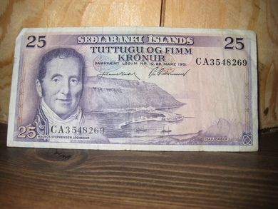 TUTTUGU OG FIMM KRONUR 1961 CA3548269