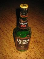 Flaske uten innhold, QUEEN ANNE SCOTCH WHISKY, 60 tallet