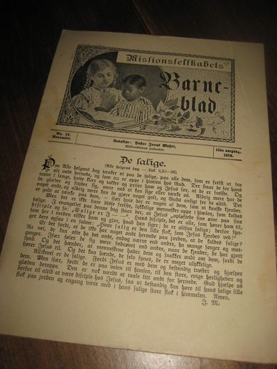 1910 nr 021 Missionsselskabets Barneblad