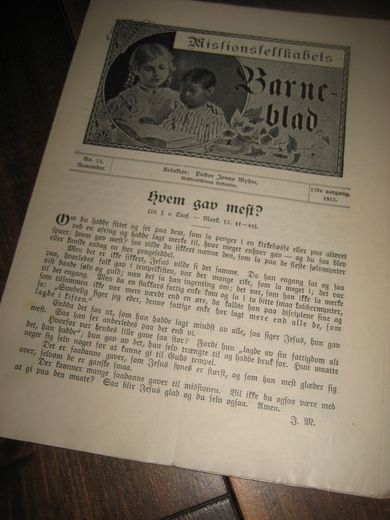 1912 nr 021 Missionsselskabets Barneblad
