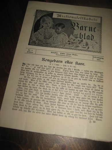 1913 nr 004 Missionsselskabets Barneblad
