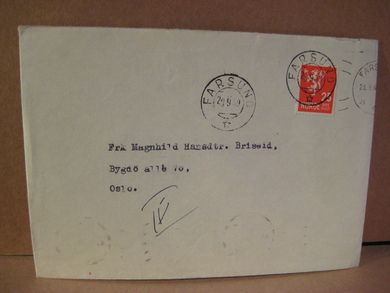 FARSUND 29 9 49 Fra MARIUS LUNDEGÅRD OVERRETTSSAKFØRER FARSUND