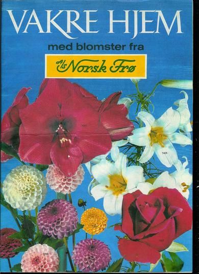VAKRE HJEM ned blomster fra Norsk Frø 70 tallet
