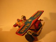 Mekanisk CIRCUS PLANE fra Jone, Japan, 50 tallet.
