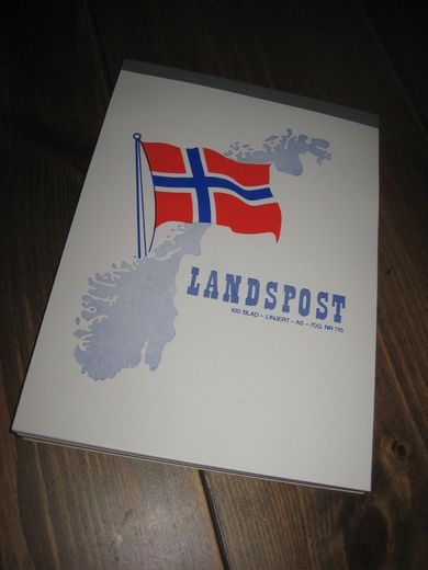 Ubrukt brevpapir LANDSPOST nr 715 70-80 tallet