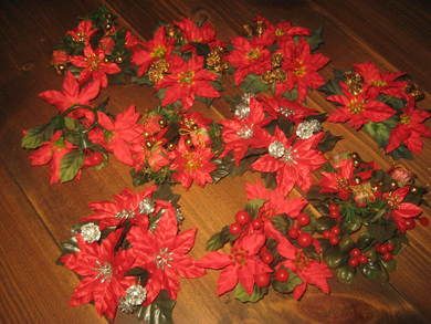 Lot med pynteringer for stearinlys selges under ett dette er pakke nr 3