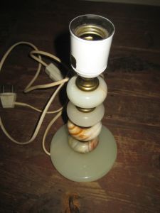 Lampe med alabast, 60-70 tallet.