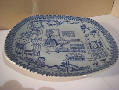 Dekorativt fat fra Stavangerflint i 1963