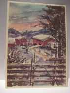 Strøkent, ubrukt kort fra 40 tallet, serie GNH 1300.