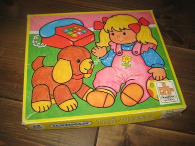 PUSLESPILL I TRE, 12 biter, 2-5 år.